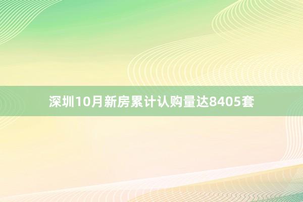 深圳10月新房累计认购量达8405套