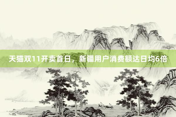 天猫双11开卖首日，新疆用户消费额达日均6倍