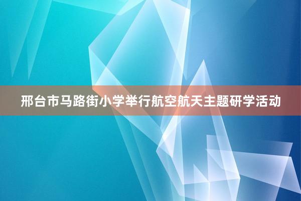 邢台市马路街小学举行航空航天主题研学活动