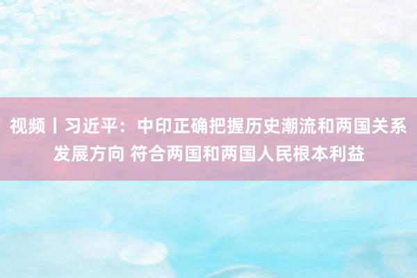 视频丨习近平：中印正确把握历史潮流和两国关系发展方向 符合两国和两国人民根本利益