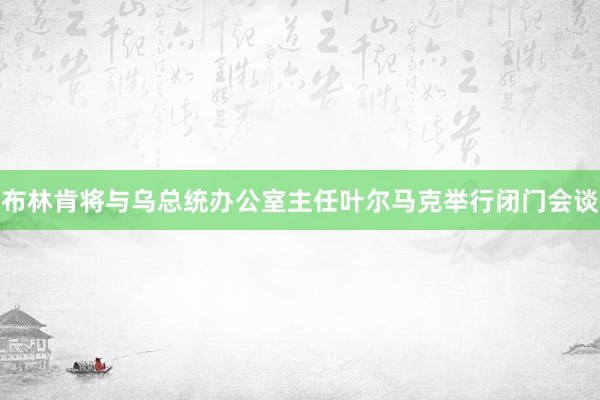 布林肯将与乌总统办公室主任叶尔马克举行闭门会谈