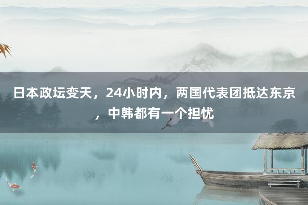 日本政坛变天，24小时内，两国代表团抵达东京，中韩都有一个担忧