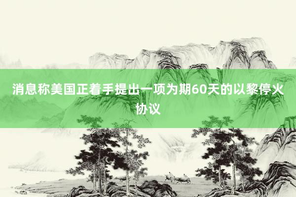 消息称美国正着手提出一项为期60天的以黎停火协议